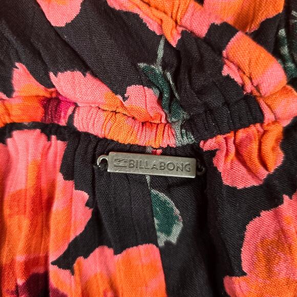 Billabong Midnight Hour Sleeveless Floral Romper Size Medium - Picture 8 of 8